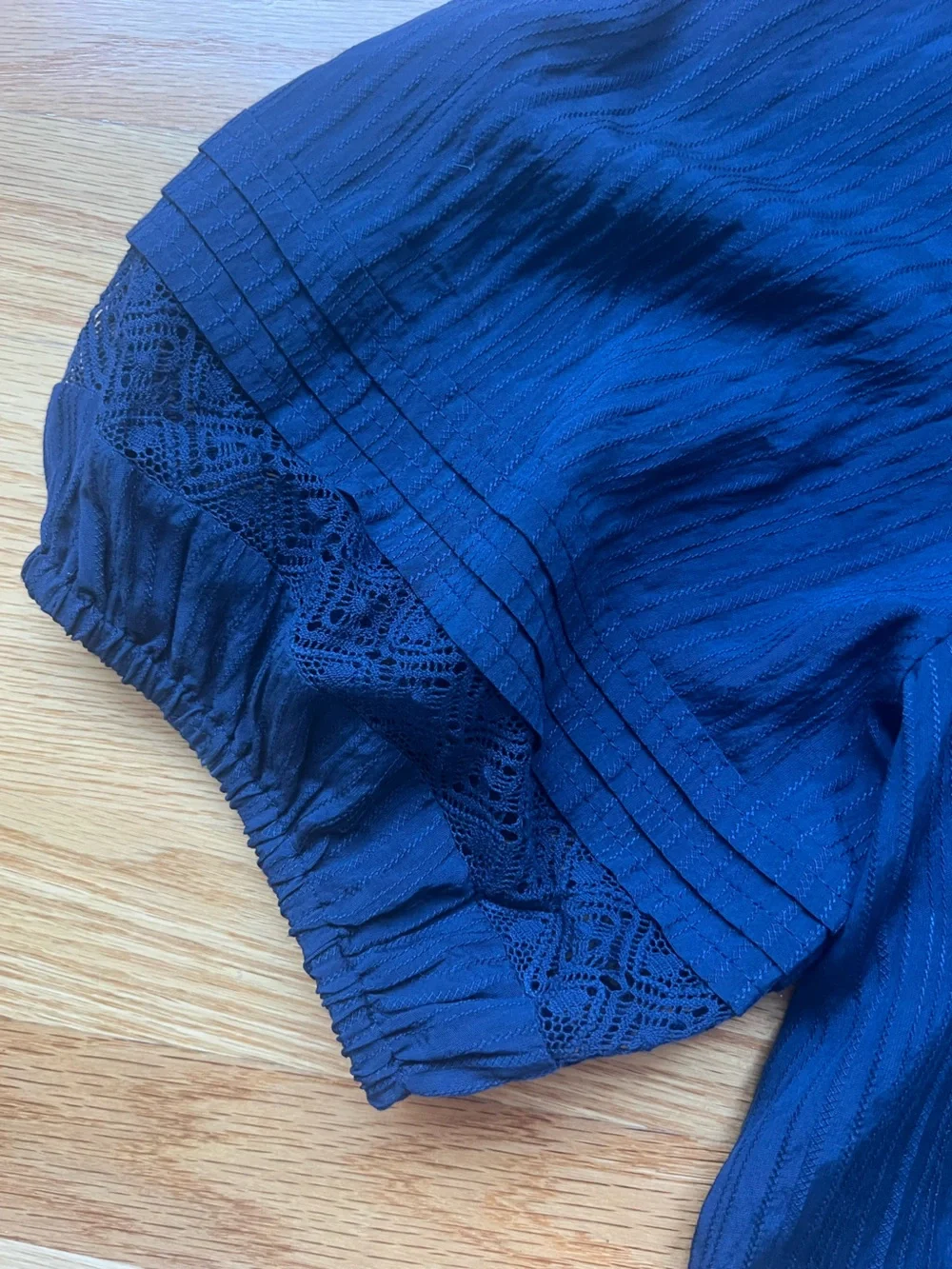 Loft Navy Blue Short Sleeve Blouse
